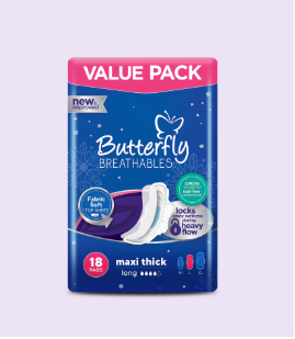 Butterfly maxi thick LONG VP 18's