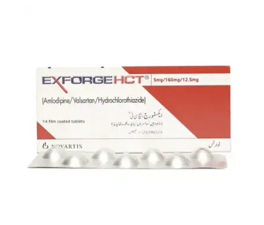 Exforge HCT 5mg/160mg/12.5mg Tablets